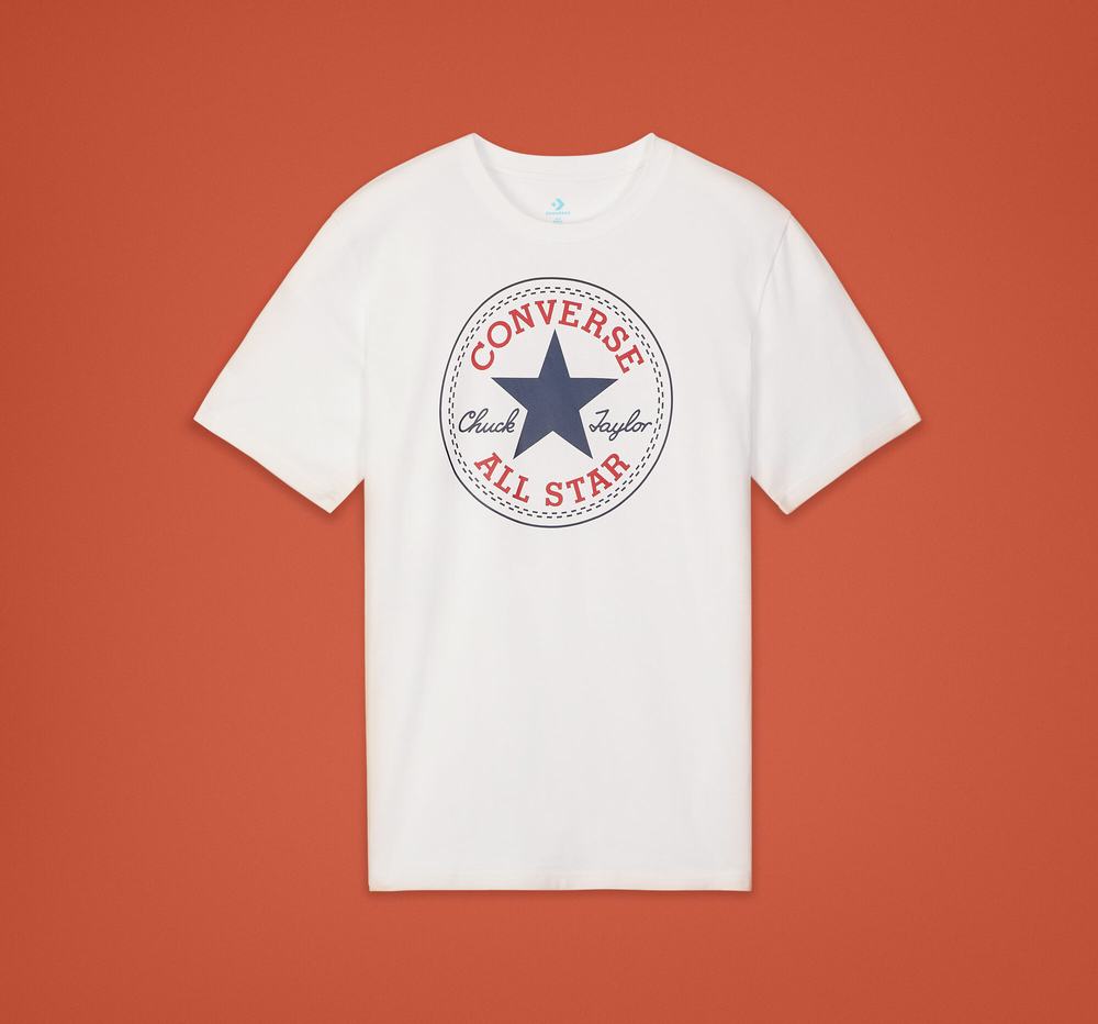Camiseta Converse Chuck Taylor Patch Homem Branco 167852NSK